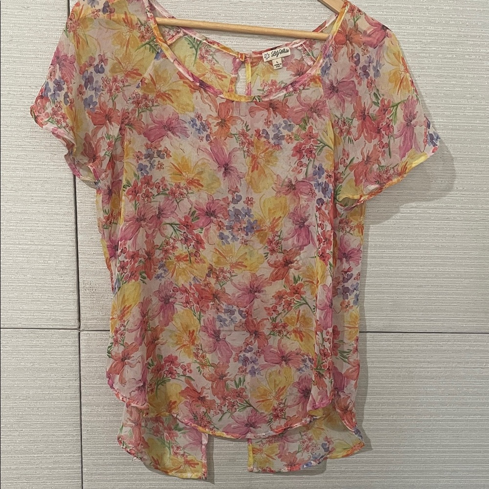 Lily White Multicolor Floral Top